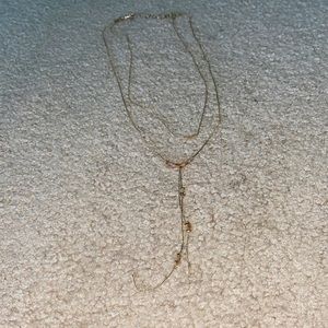 Layered gold beaded necklace